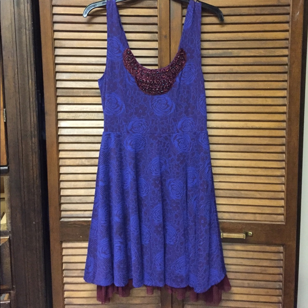 Free People Purple Sleeveless Dress